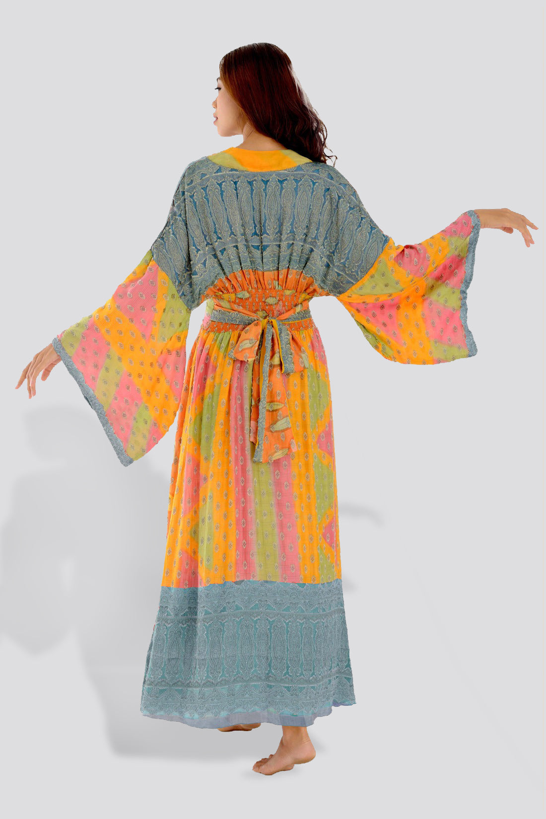 Falicia Silk Long Dress (7392390119620)