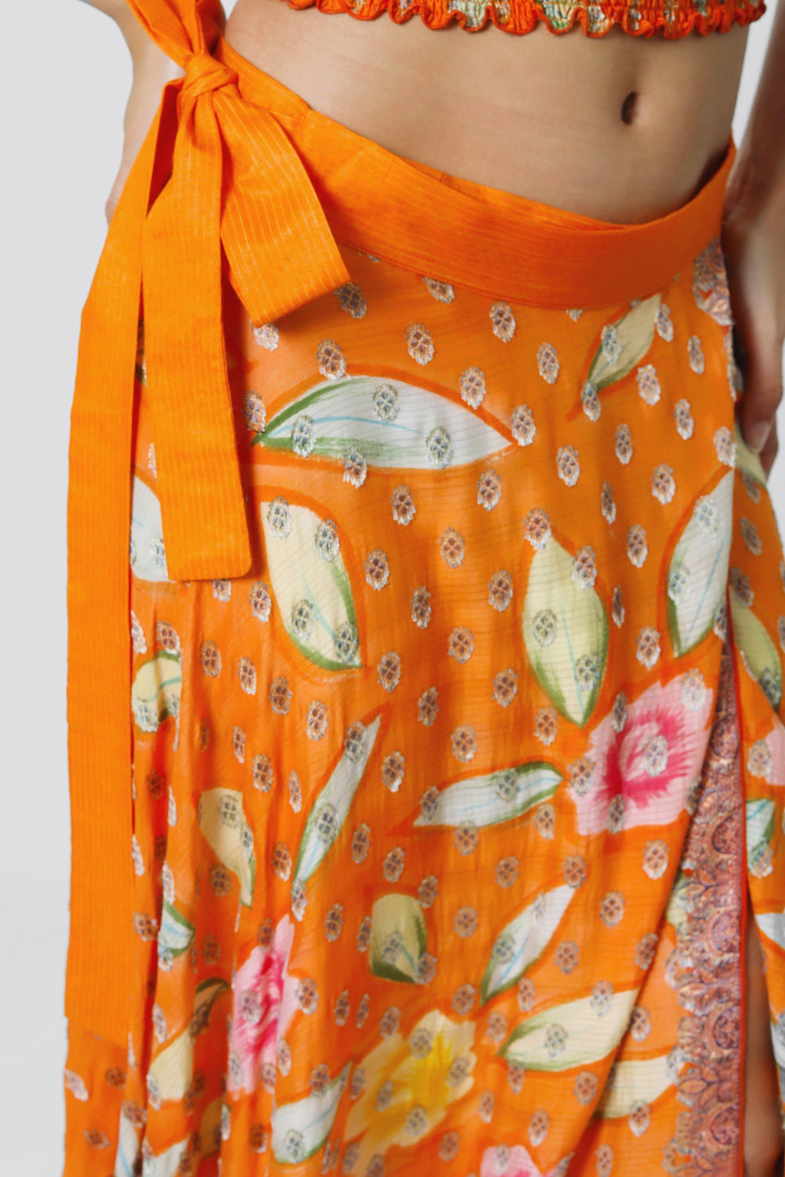 Ksenia Silk Wrap Skirt - Hand Painted