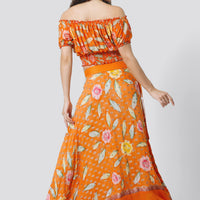 Ksenia Silk Wrap Skirt - Hand Painted