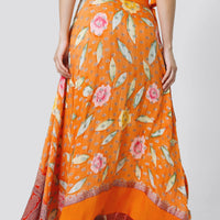 Ksenia Silk Wrap Skirt - Hand Painted