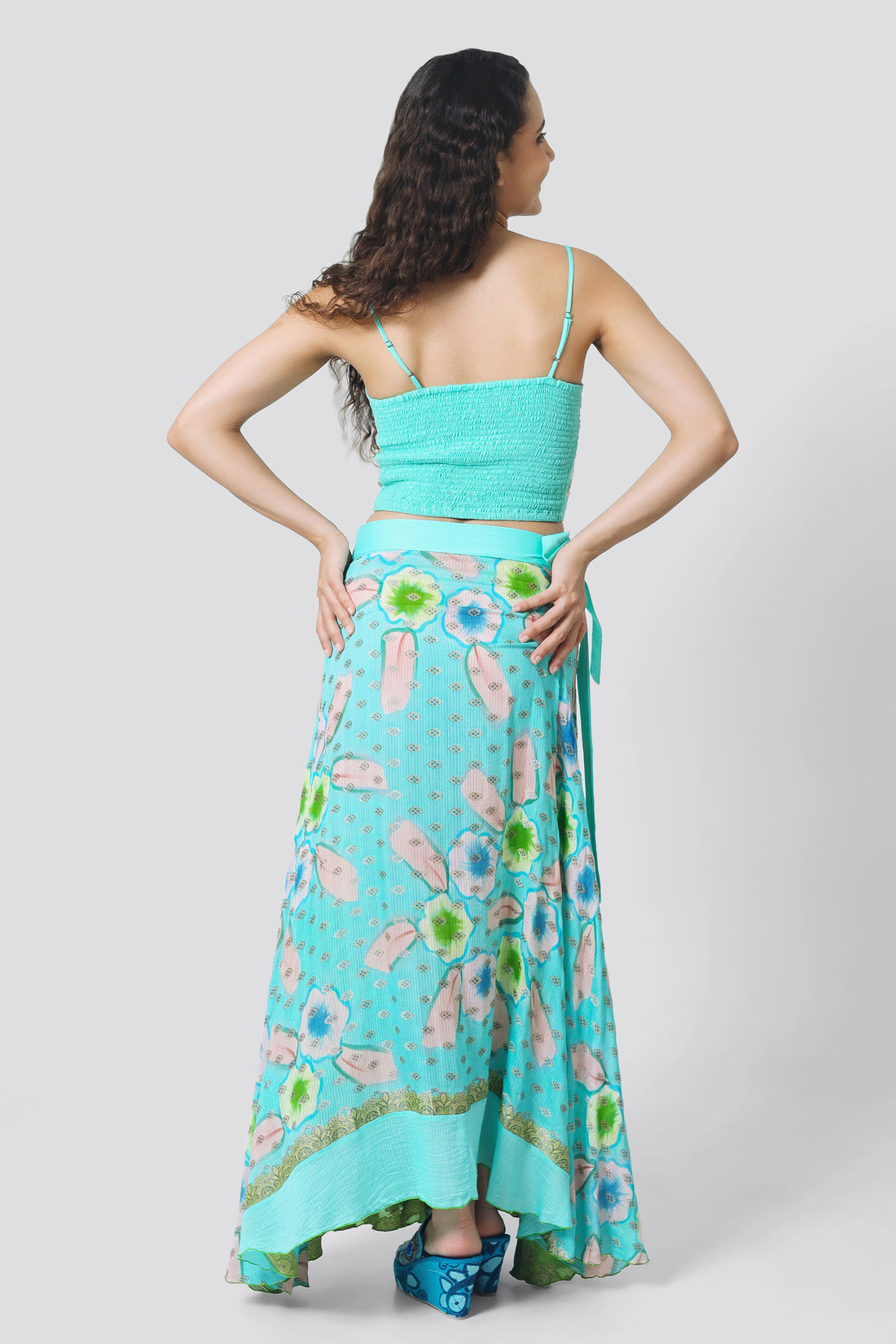 Ksenia Silk Wrap Skirt - Hand Painted