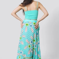 Ksenia Silk Wrap Skirt - Hand Painted