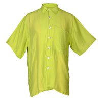 David - Silk Cotton Men's Shirt With Hand Carved Bone Buttons (315763261481)