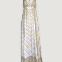 Klasum Halter Neck Dress- Hand Cut Jacquard Silk With Open Back (4400504766569)