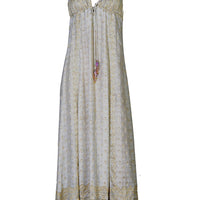 Klasum Halter Neck Dress- Hand Cut Jacquard Silk With Open Back (4400504766569)