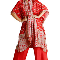 Julia Shawl Neck Silk Jacket - Hand Cut Silk Free Size (4400494248041)