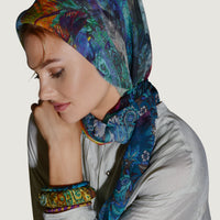 Ethnic Nature Chiffon Georgette Square Scarf (3699573522537)